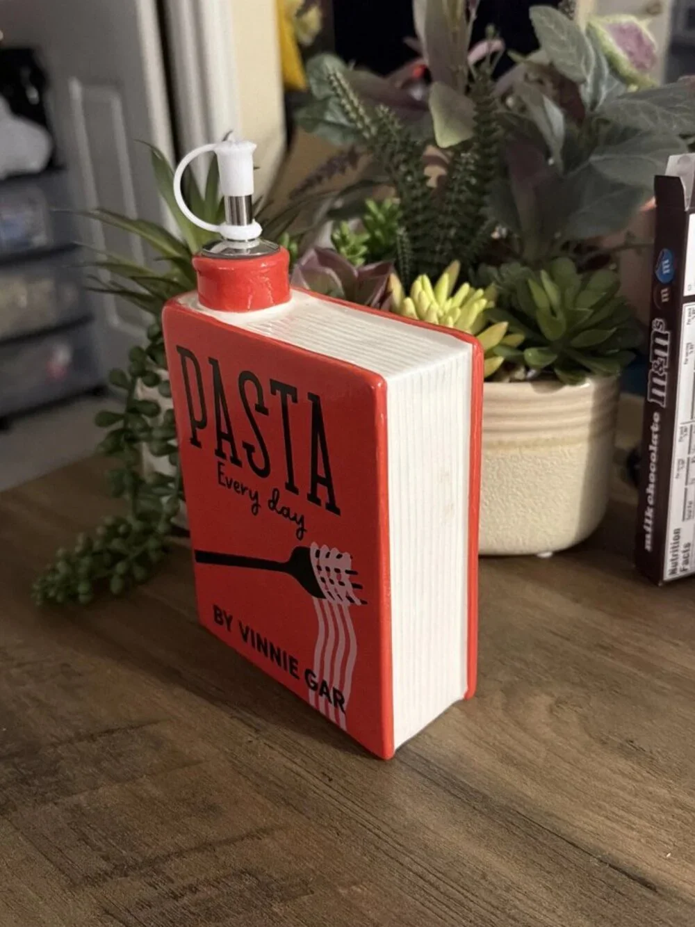 the spring shop Red Pasta Cookbook Cooking Oil Dispenser - NEW